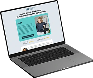 Moderner Laptop mit einem Ausschnitt aus einem Newsletter der Best Akademie.